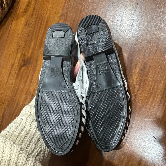 White leather huarache sandals - Picture 8 of 9